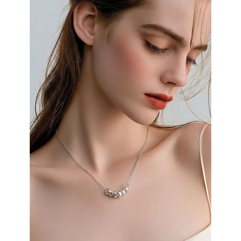 Dainty Silver Charm Necklace Choker 16–18" Delicate Layering Soft Girl Minimal